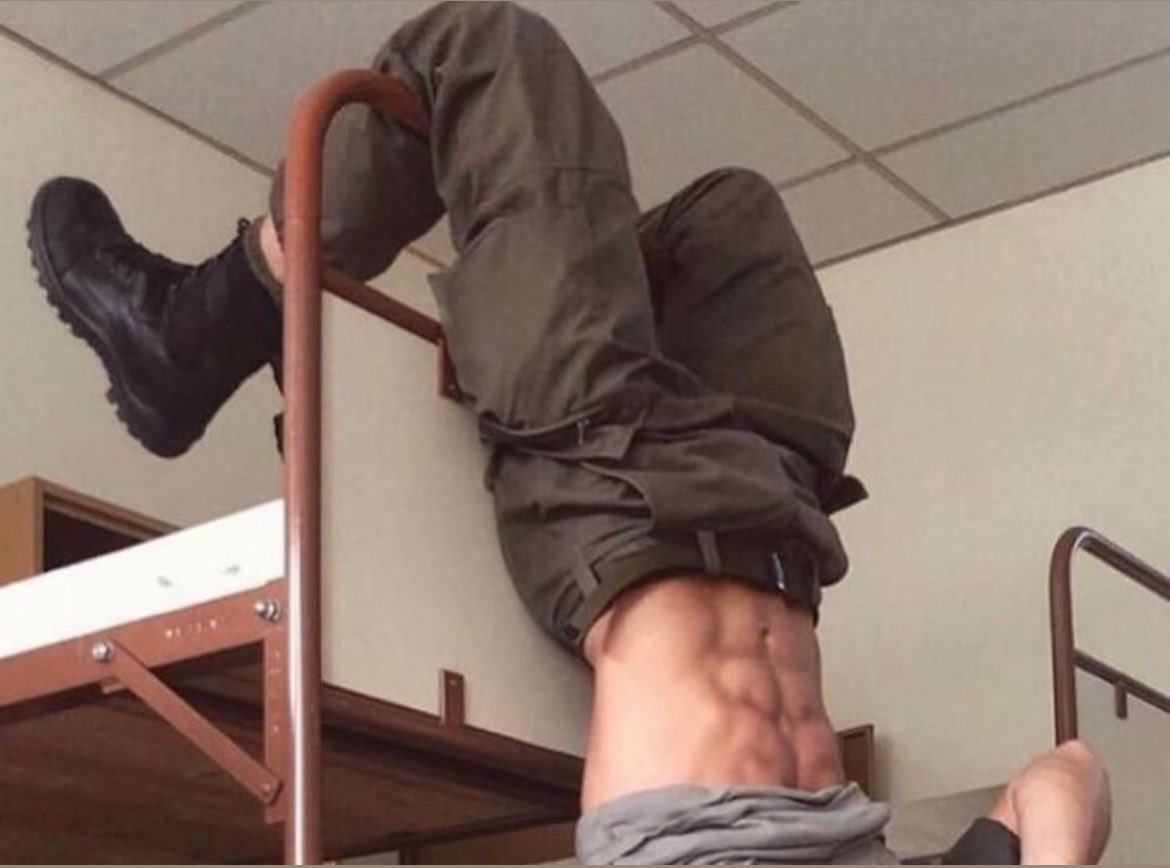 Jax_S028's tweet photo. His drinking time was ruined by an ai with sprinklers now he’s just working out in the barracks https://t.co/g2DKAthPSX