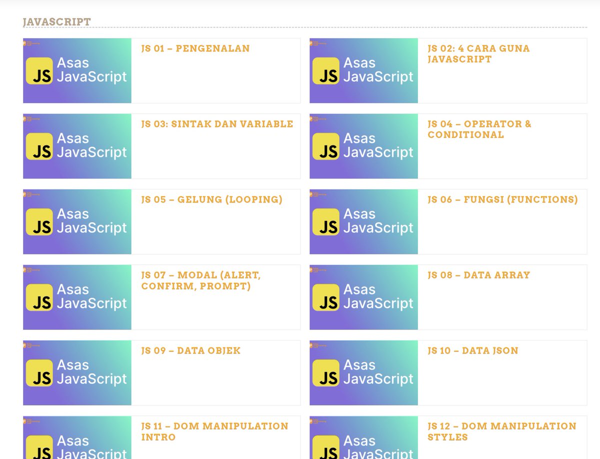 iszuddin's tweet image. Sebenarnya saya ada Kursus Asas JavaScript dengan 130 slides, 18 video dan 3 jam 40 minit tempoh tontonan dalam bahasa Melayu...
Percuma je.
Mahukah?