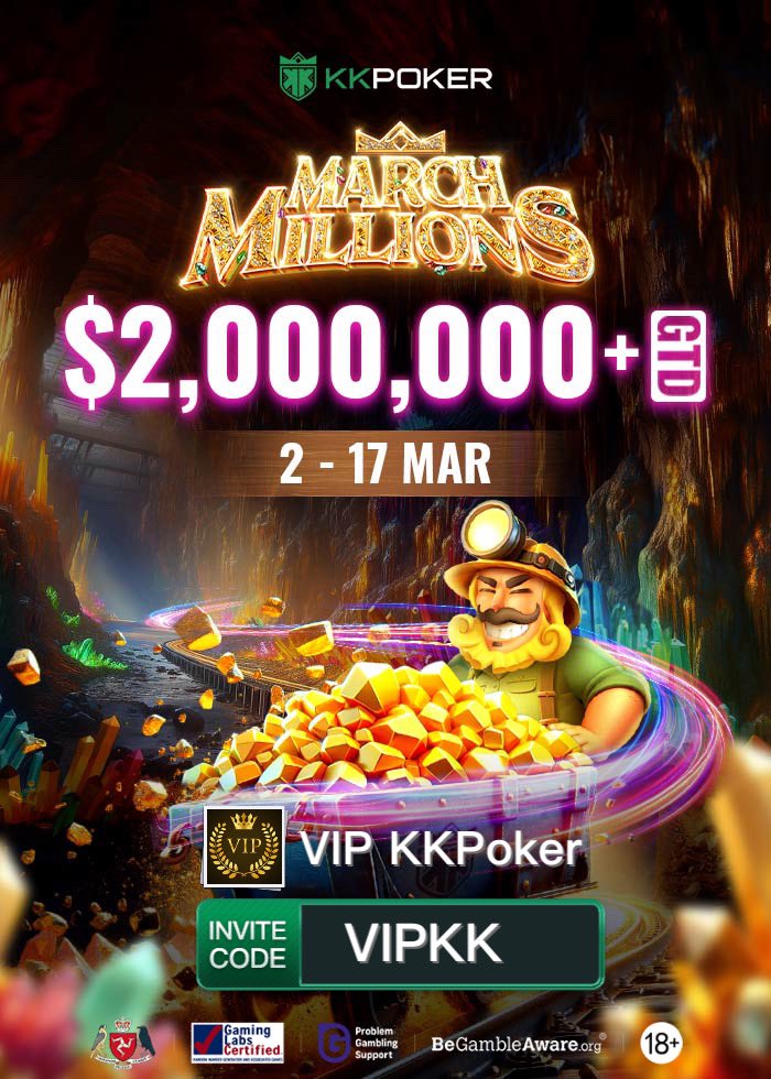 VIPKKPoker's tweet image. $2M+ GTD ♠️

Up to 50% daily rakeback‼️

➡️ kkpoker.club/VIPKK

➡️ DM us at @VIPKKPoker to claim offer 💵