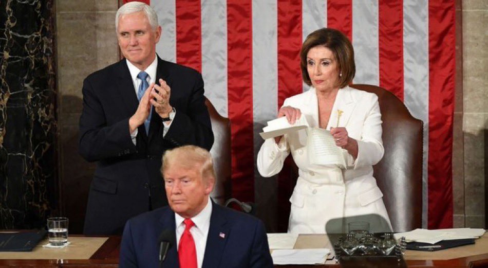 @SpeakerPelosi Says the woman who committed one of the most disgusting actions of any State of the Union address to date: