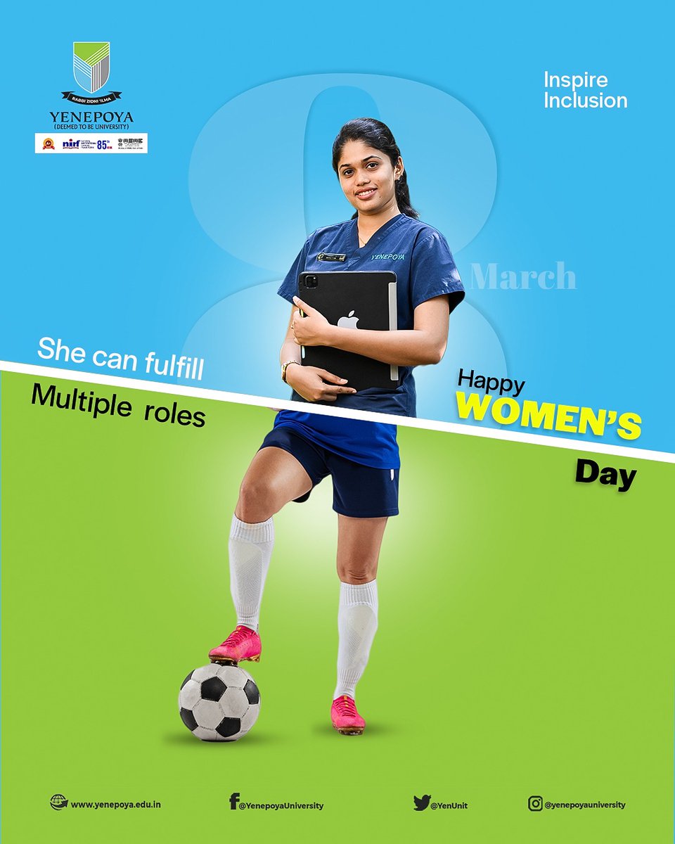 Celebrating the power of women in every role they embrace, as they redefine what it means to be unstoppable!

#InspireInclusion #WomensDay #InternationalWomensDay #WomenOfManyRoles #YenepoyaUniversity #Yenunit