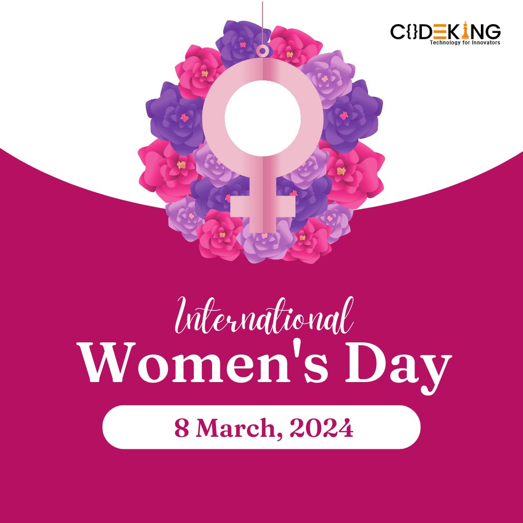 A woman is the source of strength, an epitome of love, and an inspiration. Let us celebrate Women’s Day with a lot of happiness and merriment. Happy International Women’s Day!❤️ . . #happywomensday #womensday2024 #girlpower #feminisim #womensequalityday #feministfriday #codeking