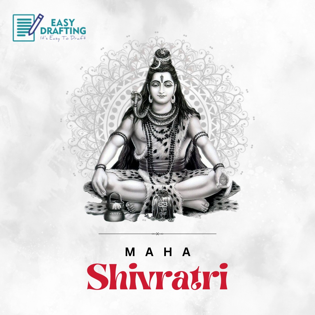 EasyDrafting's tweet photo. May the Choicest blessings of Lord Shiva bring happiness, peace, good health, wealth, prosperity and harmony to your life. Happy Maha Shivratri.

#Mahadev #MahaShivratri #LordShiva #Shiva https://t.co/semJfRvGqd