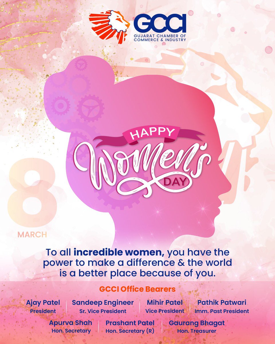 GCCI stands in admiration & strength of women everywhere. From leading with grace to overcoming challenges, women's presence enriches the world. Here's to celebrating their spirit & endless contributions. Happy International Women's Day!