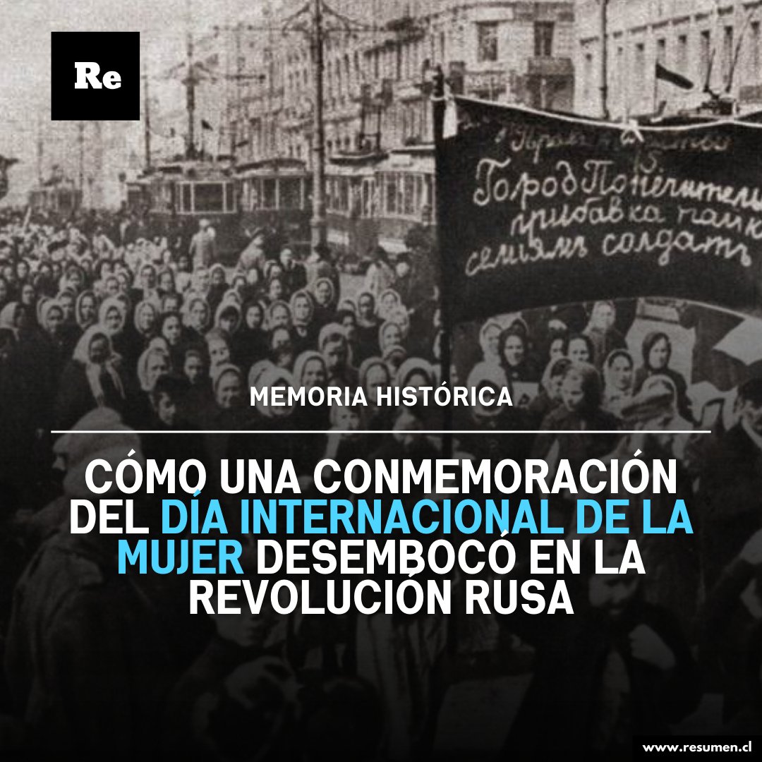 Fue la conmemoración del 8M en 1917 la chispa que disparó la revolución que derrocó el régimen zarista en Rusia y luego el asenso del partido bolchevique, logrando ser el primer país del mundo con derecho a aborto, garantizar el voto femenino, entre otras tinyurl.com/3s2sxwhd