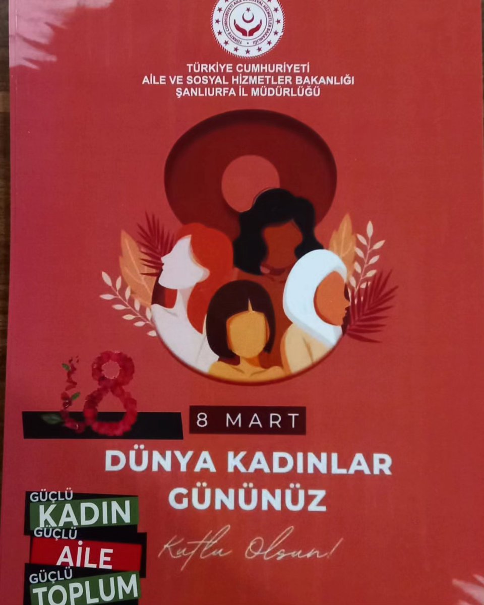 Güçlü "KADIN"
Güçlü "AİLE"
Güçlü "TOPLUM"
8 MART DÜNYA KADINLAR GÜNÜ KUTLU OLSUN
Nice güzel günlere...
<a href="/sanliurfaash/">Şanlıurfa Aile ve Sosyal Hizmetler İl Md.</a>
<a href="/siverekkaymakam/">SİVEREK KAYMAKAMLIĞI</a> 
<a href="/tcailesosyal/">T.C. Aile ve Sosyal Hizmetler Bakanlığı</a>