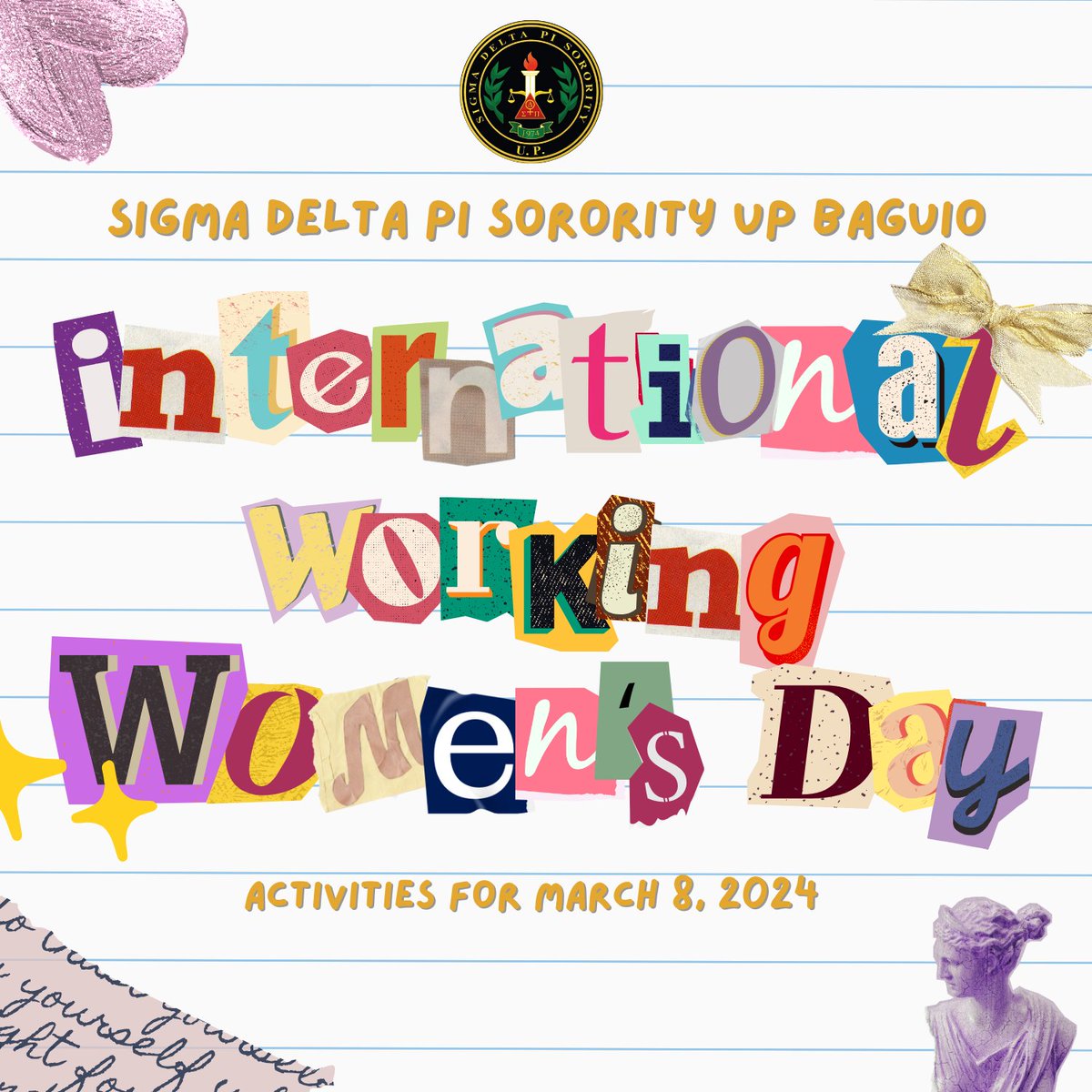 edt_upb's tweet photo. 🎀 SEE YOU TODAY GURLIES 🎀
Sa pagdiwang International Working Women’s Month, handog namin sa inyo ang isang lecture-discussion tungkol sa gampanin ng kakabaihan sa climate change. 
Ngayon din gaganapin ang grand opening ng community pantry.
Kita-kits.

#IWWD
#AbanteBabae
#EktEdt https://t.co/59Z46kGVck