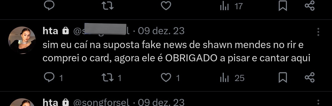 OBRIGADA “FAKE NEWS” QUE ME FAZ COMPRAR O CARD!!!! AGORA É REAL E EU VOU VER SHAWN MENDES NO ROCK IN RIO SIMMM CARALHO @ShawnMendes te amo