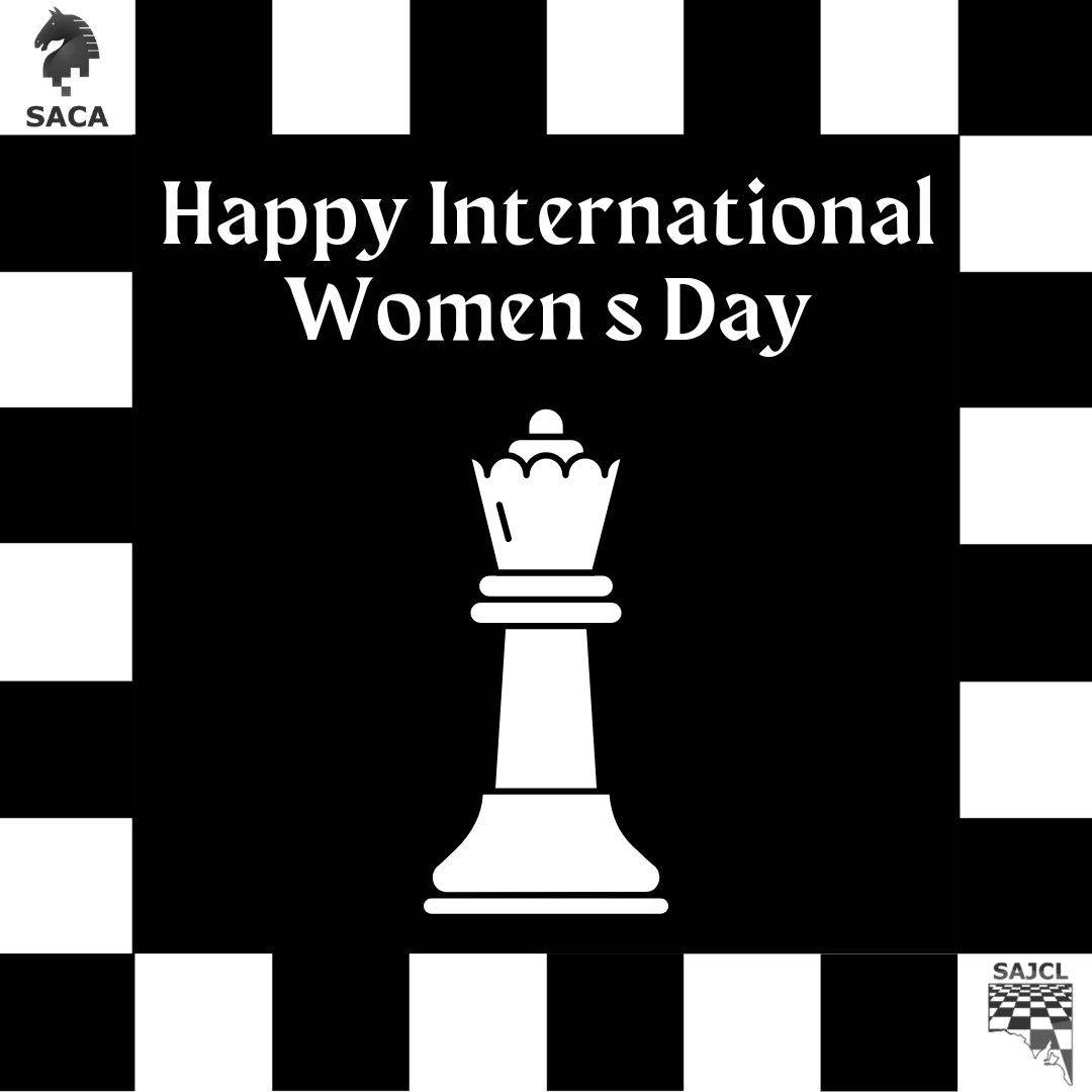 sachessau's tweet photo. Happy International Women's Day to all the Women chess players, coaches, parents, carers, officials, support staff & volunteers.
#IWD #AusChess #Adelaide #Chess #SACA #JuniorChess #SAJCL #ChessPunks https://t.co/r2MMhgaZNY