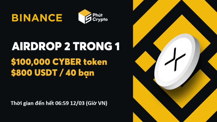 Airdrop 800 USDT TIỀN TƯƠI cho 40 mem may mắn và hoàn thành đúc CyberID trên ví Binance Web3 #5PC #Binance

🎁Pool thưởng: 800 $USDT - TIỀN TƯƠI chia cho 40 mem may mắn nhất - Mỗi người 20 $USDT

💠Cách tham gia:

1⃣Tham gia group Binance Viet Nam Telegram
