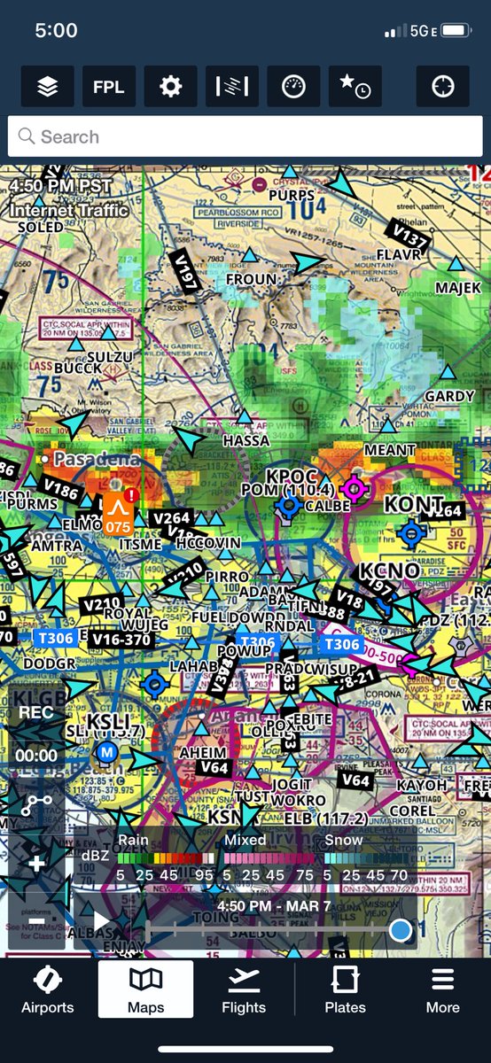 scottburtknx's tweet image. Current Radar @knxnews #Foreflight