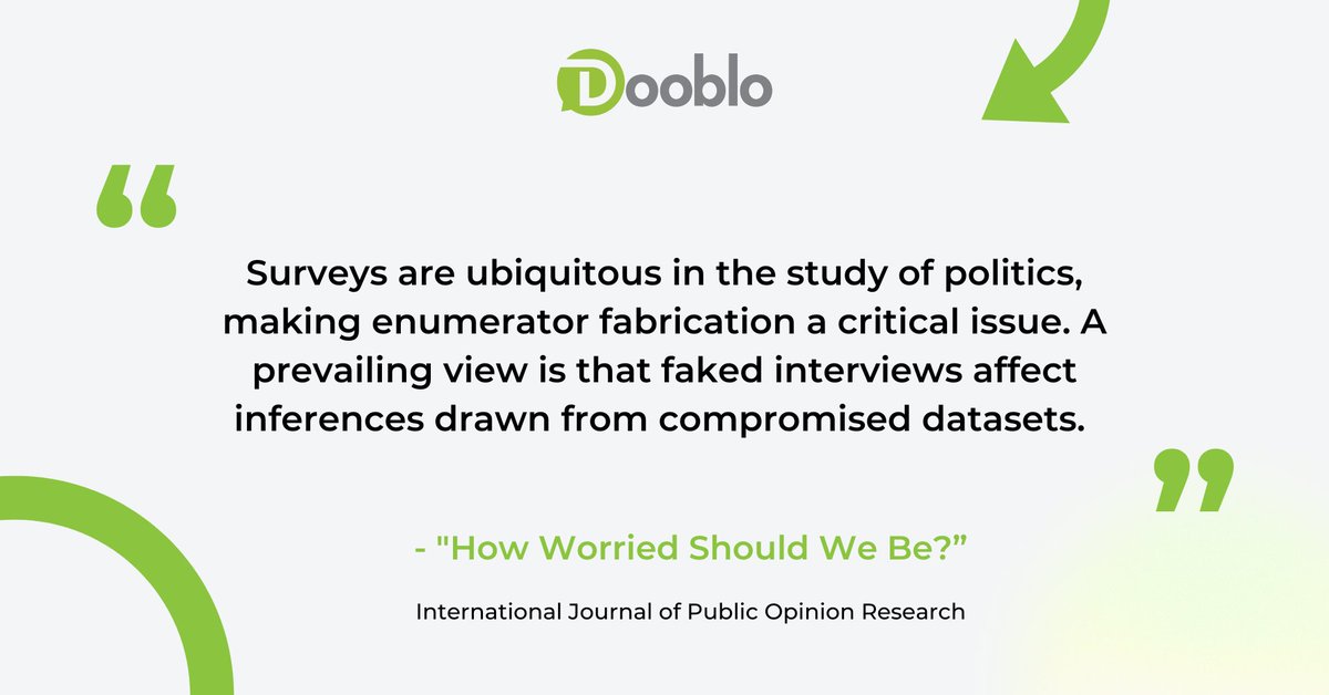 Ensuring integrity in political studies, we tackle enumerator fabrication head-on, safeguarding the reliability of your dataset. ✅ Silent recording ✅GPS tracking ✅Duration monitoring ✅Data validation checks #SurveyToGo #dataquality #dataintegrity #CAPI #marketresearch