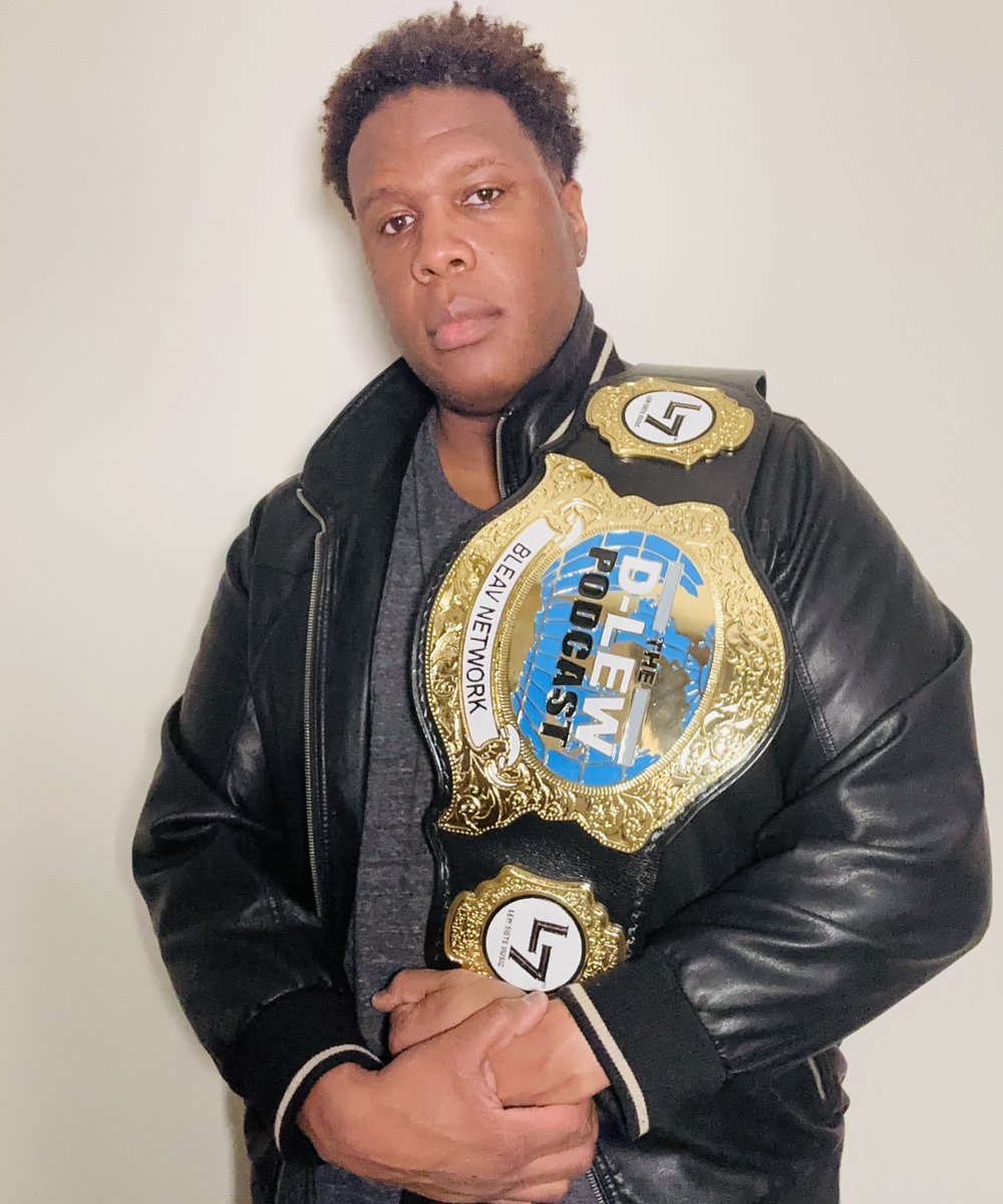 Here it is, @TheDLewPodcast Championship Belt. Thanks to @brianhwaters for the hook up. This thing is sweeeet!!!!! Belt Designed by @customguy913 #DerrickTLewis #LewSieteMusic #fightforyourdreams #TheDLewPodcast #WEBLEAV #BleavNetwork #championshipbelts #custombelts