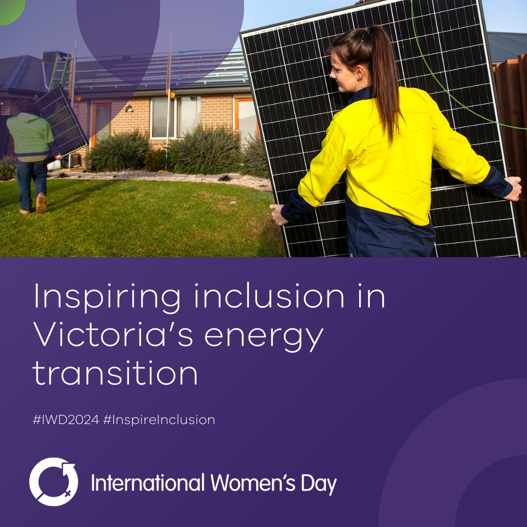 👷‍♀️ We’re inspiring inclusion, increasing the number of women in our clean energy workforce, and upskilling those already working in it. Read about how we're inspiring the next generation of women in the clean energy industry: solar.vic.gov.au/supporting-wom… #IWD2024 #InspireInclusion