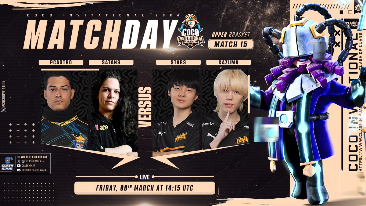 SpLy (@sply97) on Twitter photo ๐ด VIERNES
๐ฅณ Arrancamos el finde con carga!
๐ <a href="/Cosmo_League/">Cosmo League</a> - Ro64
โ๏ธ Early Attax ๐ Silent Army
๐ <a href="/CocoInvitation/">Coco Invitational</a> - R2
โ๏ธ pCastro & Satans ๐ Stars & Kazuma
๐ <a href="/HAMIDTNT100/">hamidtnt</a> - QF
โ๏ธ Team Queso ๐ Navi
ยกNo te lo pierdas!
16:00 ๐ช๐ธ 09:00 ๐ฒ๐ฝ 12:00 ๐ฆ๐ท
twitch.tv/sply97 ๐ด VIERNES
๐ฅณ Arrancamos el finde con carga!
๐ <a href="/Cosmo_League/">Cosmo League</a> - Ro64
โ๏ธ Early Attax ๐ Silent Army
๐ <a href="/CocoInvitation/">Coco Invitational</a> - R2
โ๏ธ pCastro & Satans ๐ Stars & Kazuma
๐ <a href="/HAMIDTNT100/">hamidtnt</a> - QF
โ๏ธ Team Queso ๐ Navi
ยกNo te lo pierdas!
16:00 ๐ช๐ธ 09:00 ๐ฒ๐ฝ 12:00 ๐ฆ๐ท
twitch.tv/sply97
