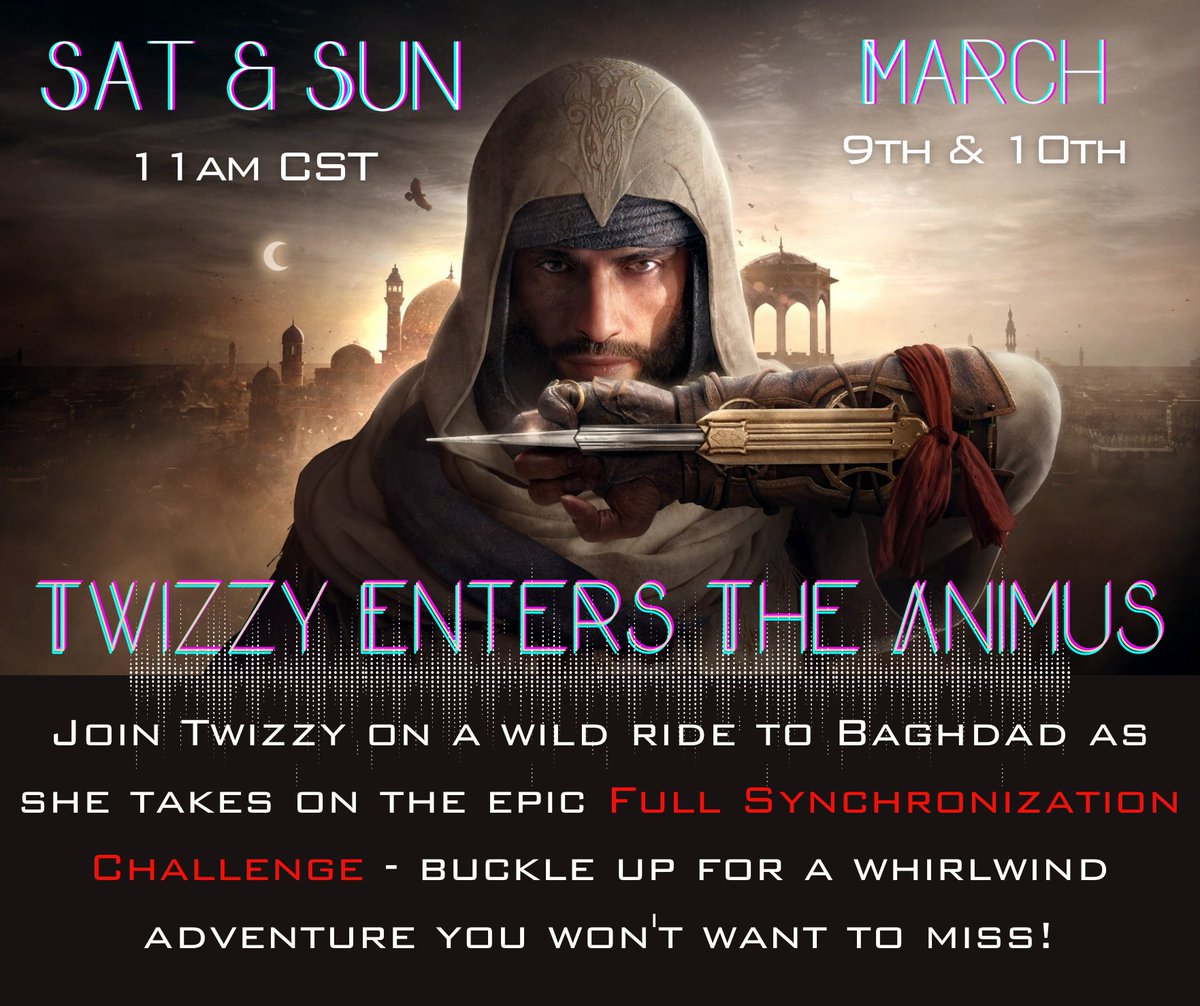 btwizzy0's tweet photo. I'm so excited to announce that I am officially partnered with #ubisoft Please join me for my first event as a #ubisoftpartner at https://t.co/jNiKueolaY this weekend! #ad #twitch #contentcreator #Assassinscreed #dreamcometrue #mayhemgaming https://t.co/HzFAa1agDv
