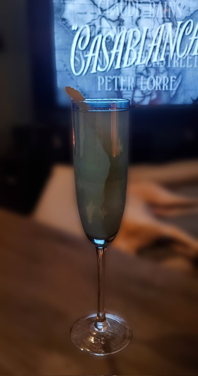 But of course one must have a #French75 while settling in to watch the most perfect film ever made. #Casablanca #TCMParty