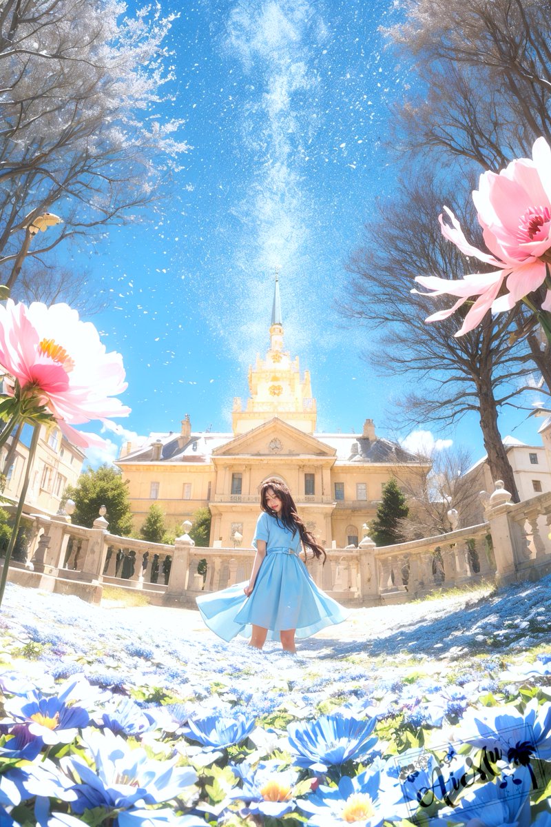 AiMu_Tech's tweet image. 今朝の雪は、うちのお城の人口雪のせい🏰☃️