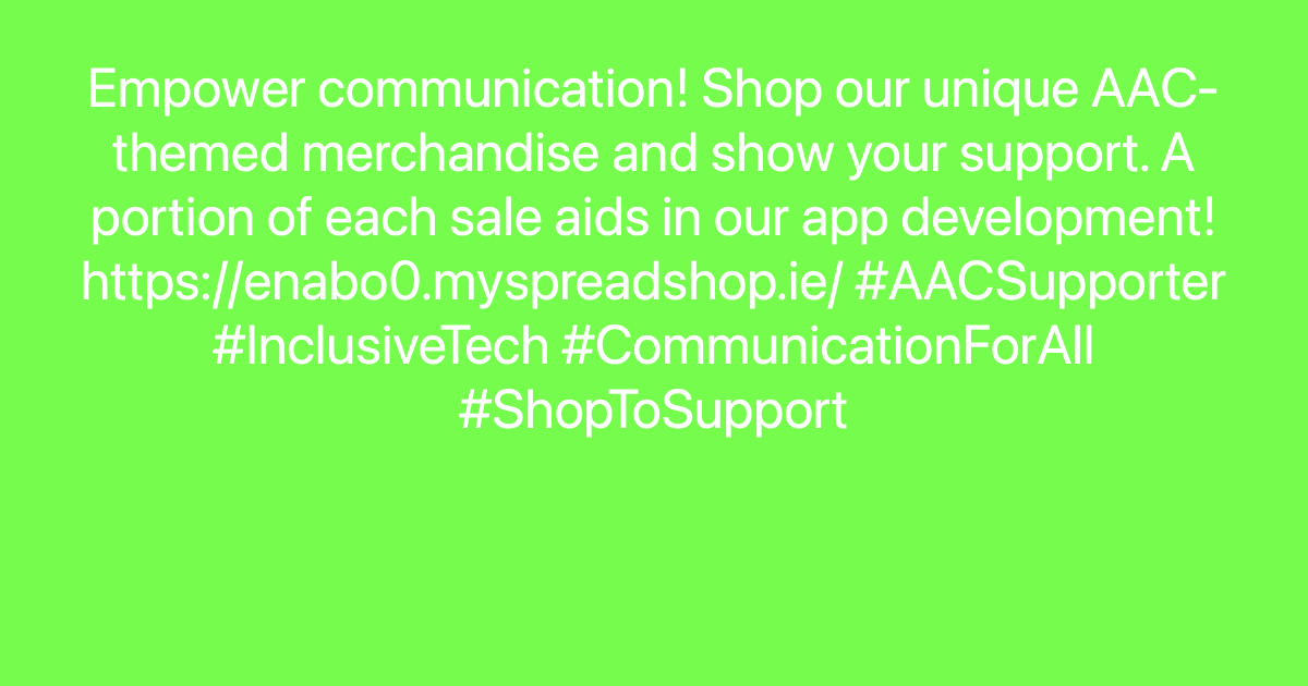 Empower communication! Shop our unique AAC-themed merchandise and show your support. A portion of each sale aids in our app development! ayr.app/l/J7iE/ #AACSupporter #InclusiveTech #CommunicationForAll #ShopToSupport