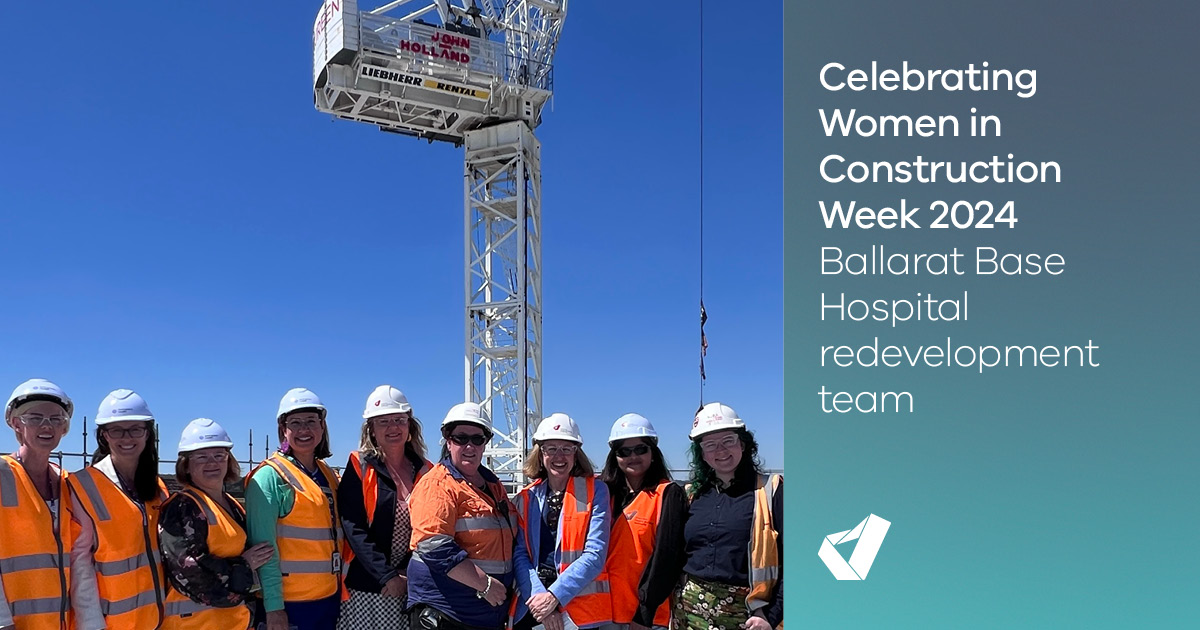 vhba's tweet image. This #WomenInConstructionWeek we’re celebrating and recognising the women behind the #Ballarat Base Hospital redevelopment! 

Learn more: go.vic.gov.au/4a4SRpJ 

#KeysToTheFuture

@VicGovDH
