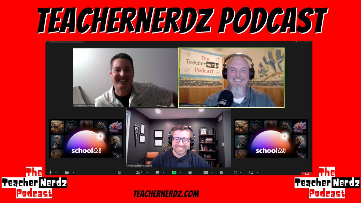 Great conversation tonight with Trevor Goertzen @Goertzen_edu from @GetSchoolAI. We discussed safety of #SchoolAI, which is AMAZING, Spaces, which are AMAZING, & their Teacher Tools, which are AMAZING. Did we mention how AMAZING we think #SchoolAI is? Episode Drops April 1st!