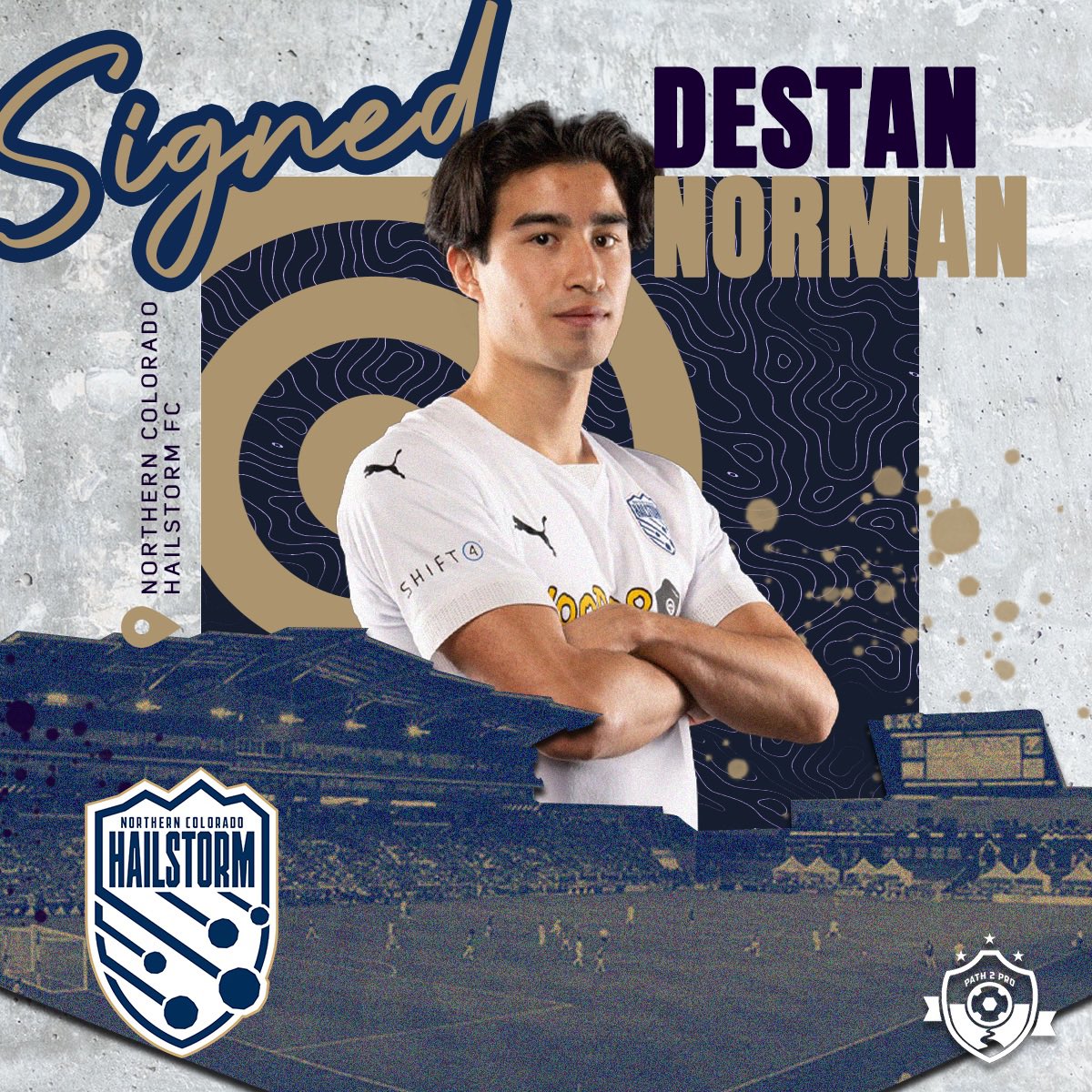 path2prosoccer's tweet image. Big congrats to 🇺🇸 midfielder @DestanNorman for signing a short-term agreement with @nocohailstormfc for the 2024 season.

Originally from Fort Collins, Destan has made 41 appearances and scored 1 goal over the past 2 seasons with the Hailstorm.

#Path2Pro // #Path2ProSoccer