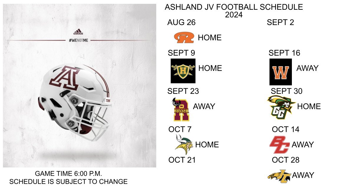 2024 Ashland Tomcats JV Football Schedule 
Schedule May Change. <a href="/CtackettC/">Chad Tackett</a>  <a href="/Tomcat_football/">Ashland Football</a>