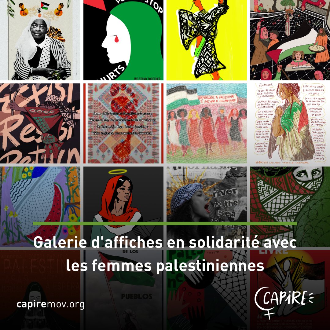 🇵🇸 Galerie d’affiches en solidarité avec les femmes palestiniennes 🔴 En ce 8 mars, nous nous joignons aux voix des femmes et des personnes dissidentes de genre du monde entier qui s’unissent en solidarité avec Palestine. ➡capiremov.org/fr/multimedia-…