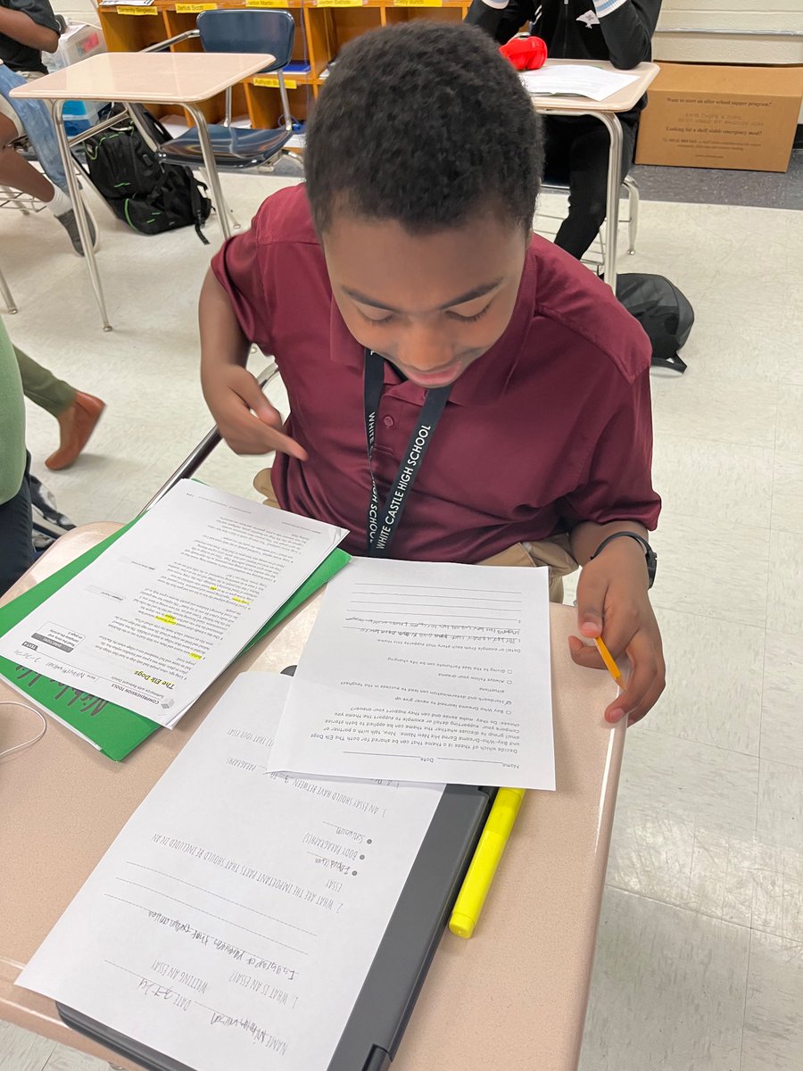 Ms. McClay’s technical writing class working hard today to identify a common theme across literary texts in order to complete their introduction for an explanatory essay!!

#WCHSBulldogsEXCEL #ReadingandWritingforSuccess