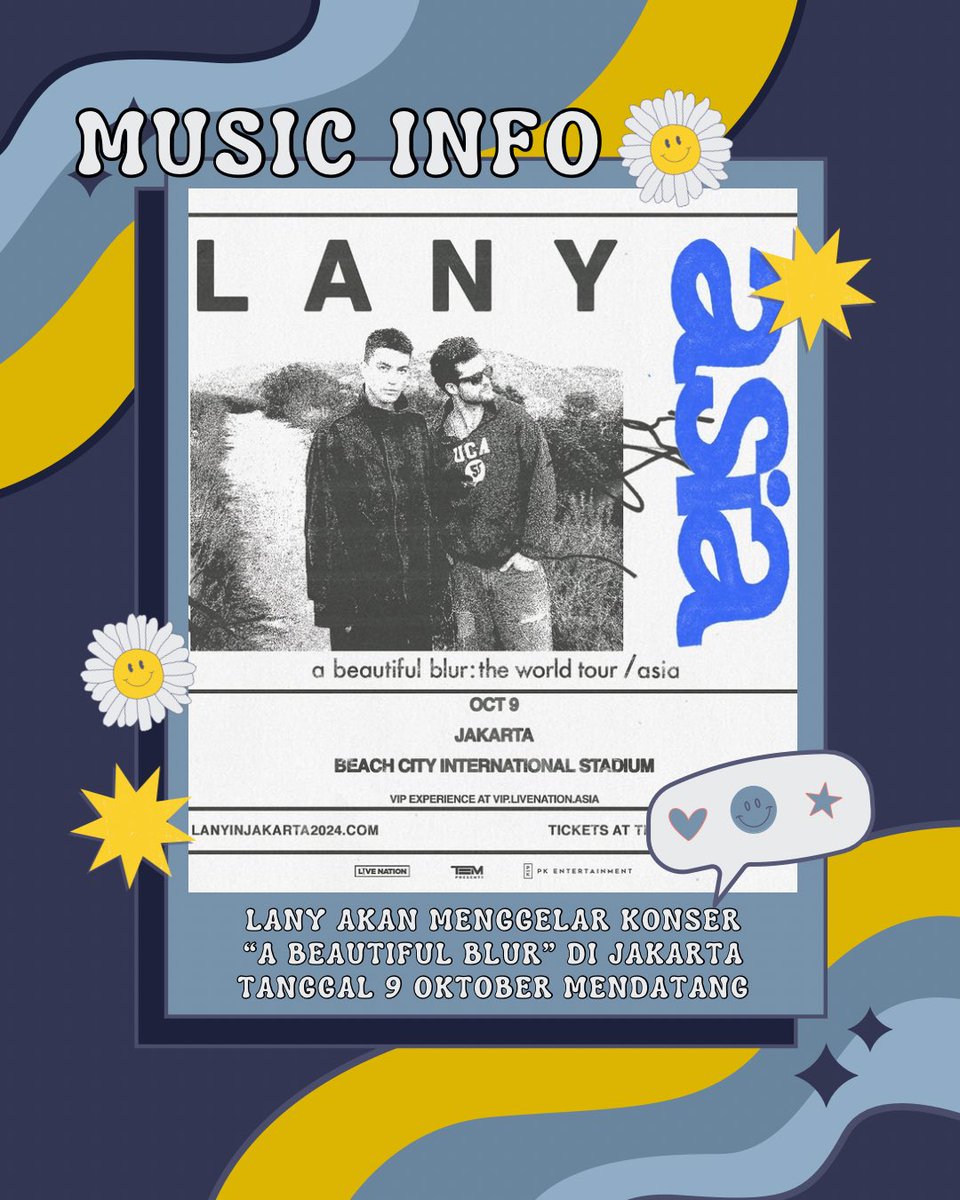 EBSFMUNHAS's tweet photo. Akademia Makassar!
Music Info hadir kembali dengan kabar gembira terutama bagi para penggemar LANY yang ada di Indonesia !!!
#EBS_MUSICBOX
#EBSFMUNHAS https://t.co/eZUcDHjtSf