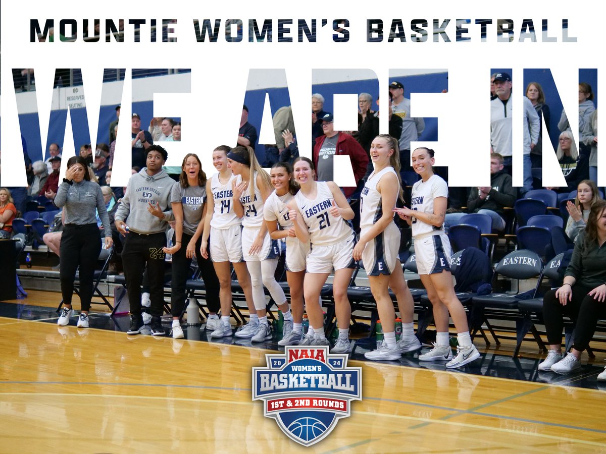 𝙏𝙄𝘾𝙆𝙀𝙏 𝙋𝙐𝙉𝘾𝙃𝙀𝘿 🎟️👊

NAIA Tournament here we come! We'll be taking on the
University of Providence in the first round on March 15th in Great Falls, Montana.

#MountUp | #EOUwbb