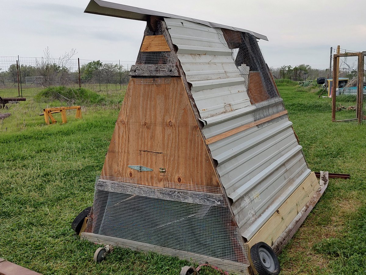 Controltowerst1's tweet photo. ππ
*Update*
Need to finish the main door, work on getting it mobile then paint/decor.
Lots more work to do. Slowly but surely.
#diy #upcycle #reclaimed #chickencoop #chickentractor https://t.co/RjU0Gtpwb1