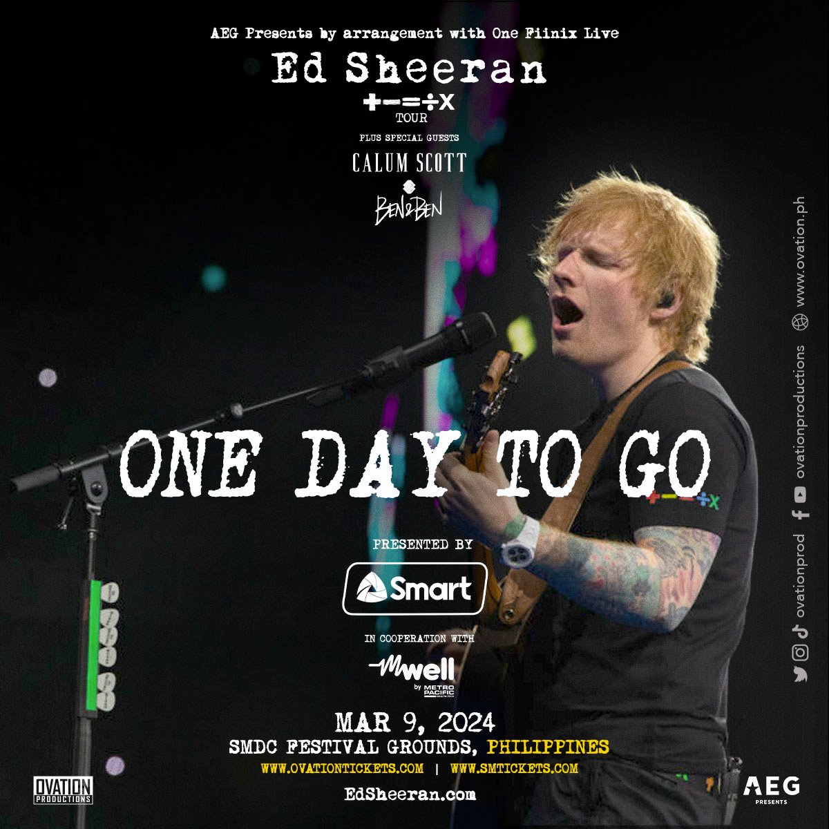 ovationprod's tweet photo. Manila, are you ready? 

Limited tickets are available at https://t.co/QSNSen8DX0 and https://t.co/acTZcWszLf 

#EdSheeran #MathematicsTour 

Photo Credits: Mark Surridge https://t.co/B3QUiEwXyD