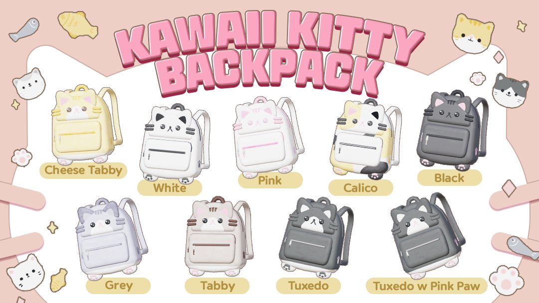 [✨NEW! - 🍀Kawaii Kitty Backpack✨]
🐱✨Which kitty is your favorite? ฅ≽^•⩊•^≼ฅ
Get yours now and carry cuteness wherever you go!

🧵Pond Store : bit.ly/3O4r28U

#RobloxUGC #RobloxDev #Robloxart #Roblox #UGC