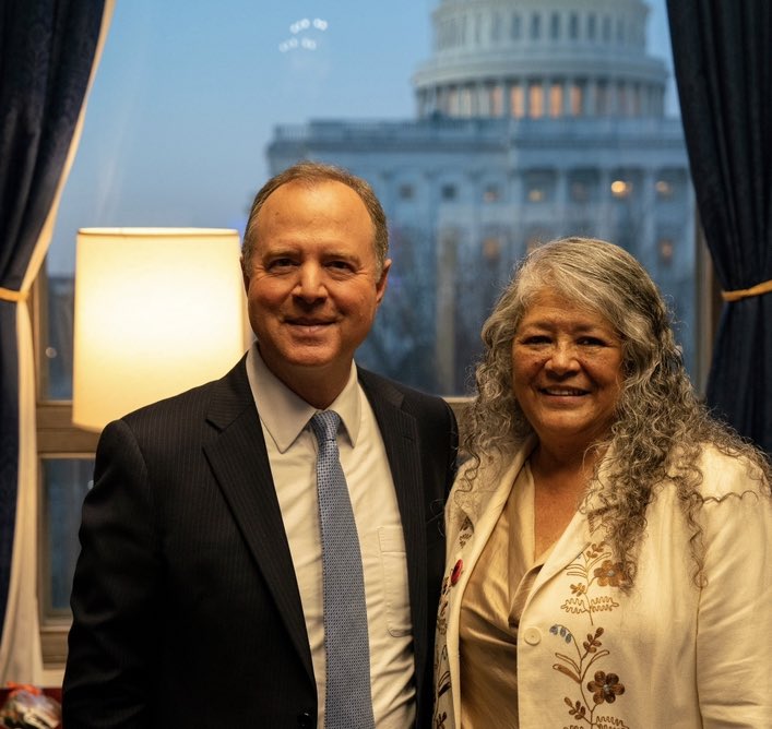UFWPresident's tweet photo. It is my honor to attend the State of the Union as a guest of @RepAdamSchiff, representing United Farm Workers.

Rooms like this can feel a very long way from the fields where men, women and children work to feed this country. Nights like tonight remind me we have many allies. https://t.co/rBxjpi96BK