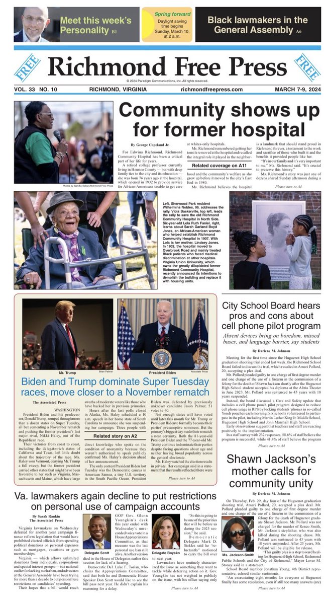 FreePressRVA's tweet photo. Catch up on what our newsroom has worked on for you in this week’s edition: https://t.co/yFLu6n0G3b #richmondfreepress #weekly #newspaper #boxes #stands #online #read #share #subscribe #RVA #RichmondVa #Virginia #journalism #photojournalism #BlackPress #newstouse https://t.co/nH49bSNuZS