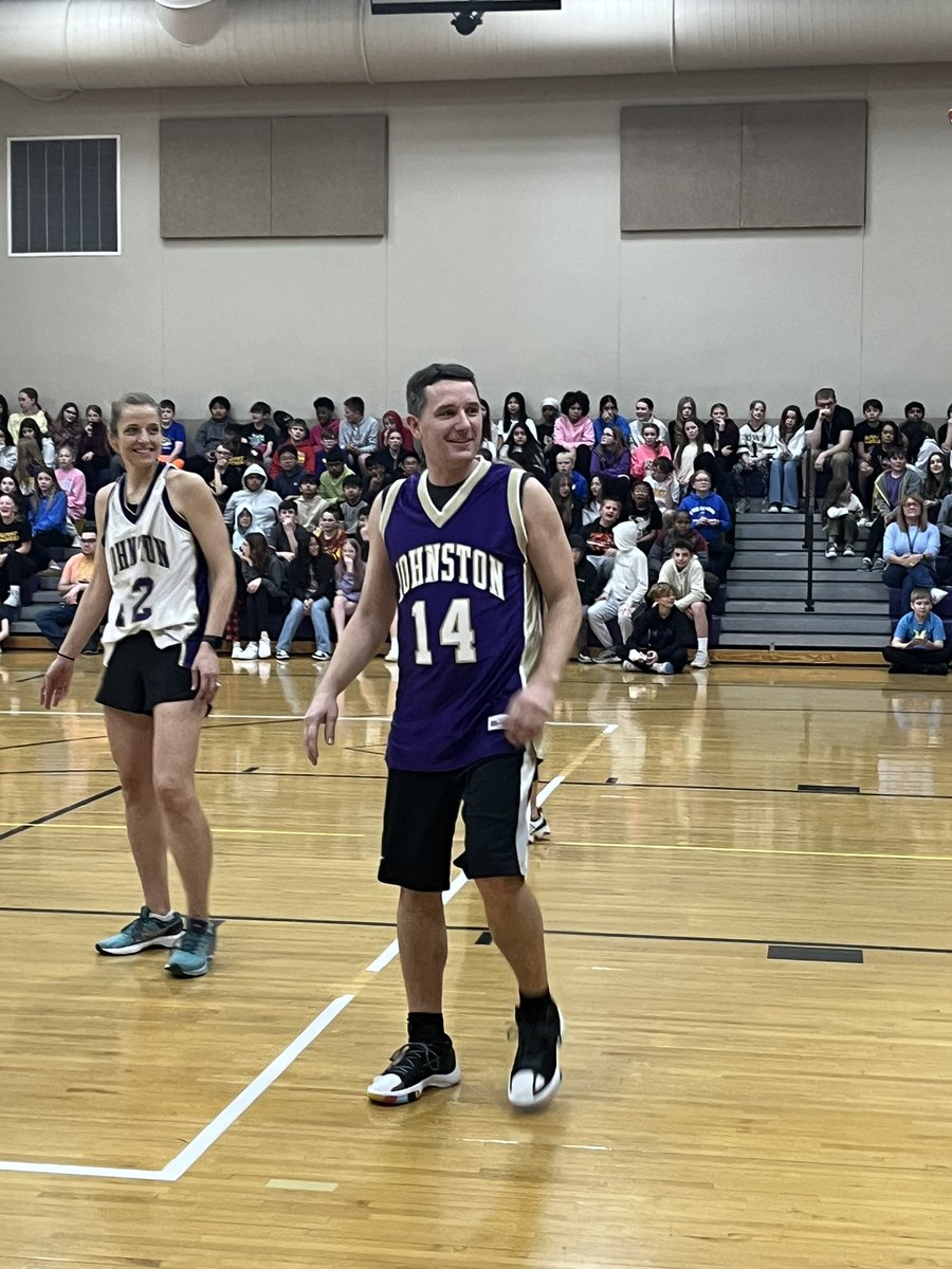 Summit Madness today to take us into Spring Break - students vs teachers bb game, knockout, pep band, and the Girls State basketball champions! So much fun!