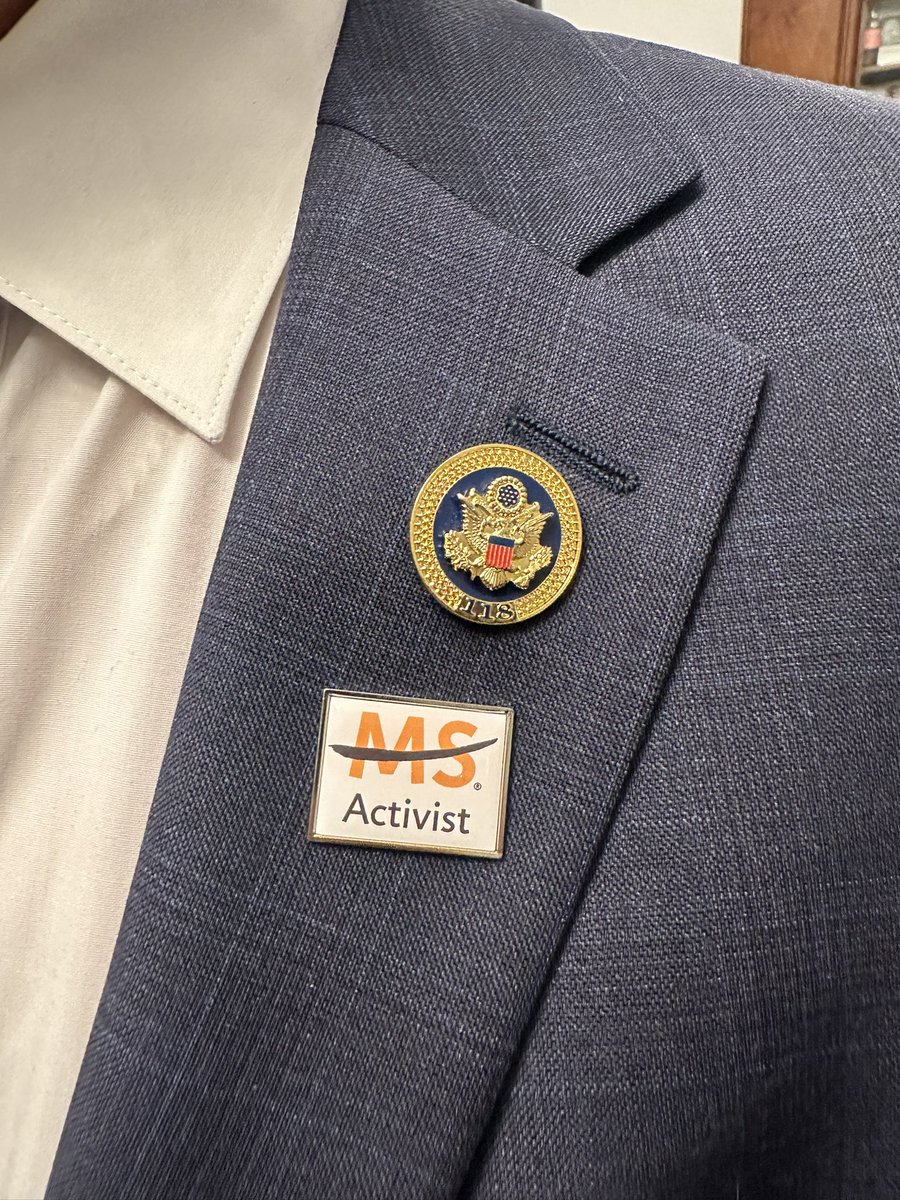 For tonight’s State of the Union speech, I’m wearing this pin in solidarity with the 1 million people in our country living with multiple sclerosis—including my wonderful wife Evelyn. I will always fight to expand access to care and invest in research to combat this disease.