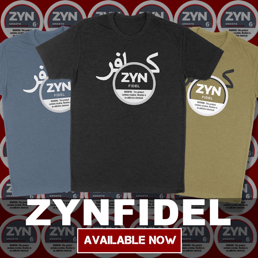 Still healthier than an MRE… Zynfidel shirts are live.

refactortactical.com/collections/t-…