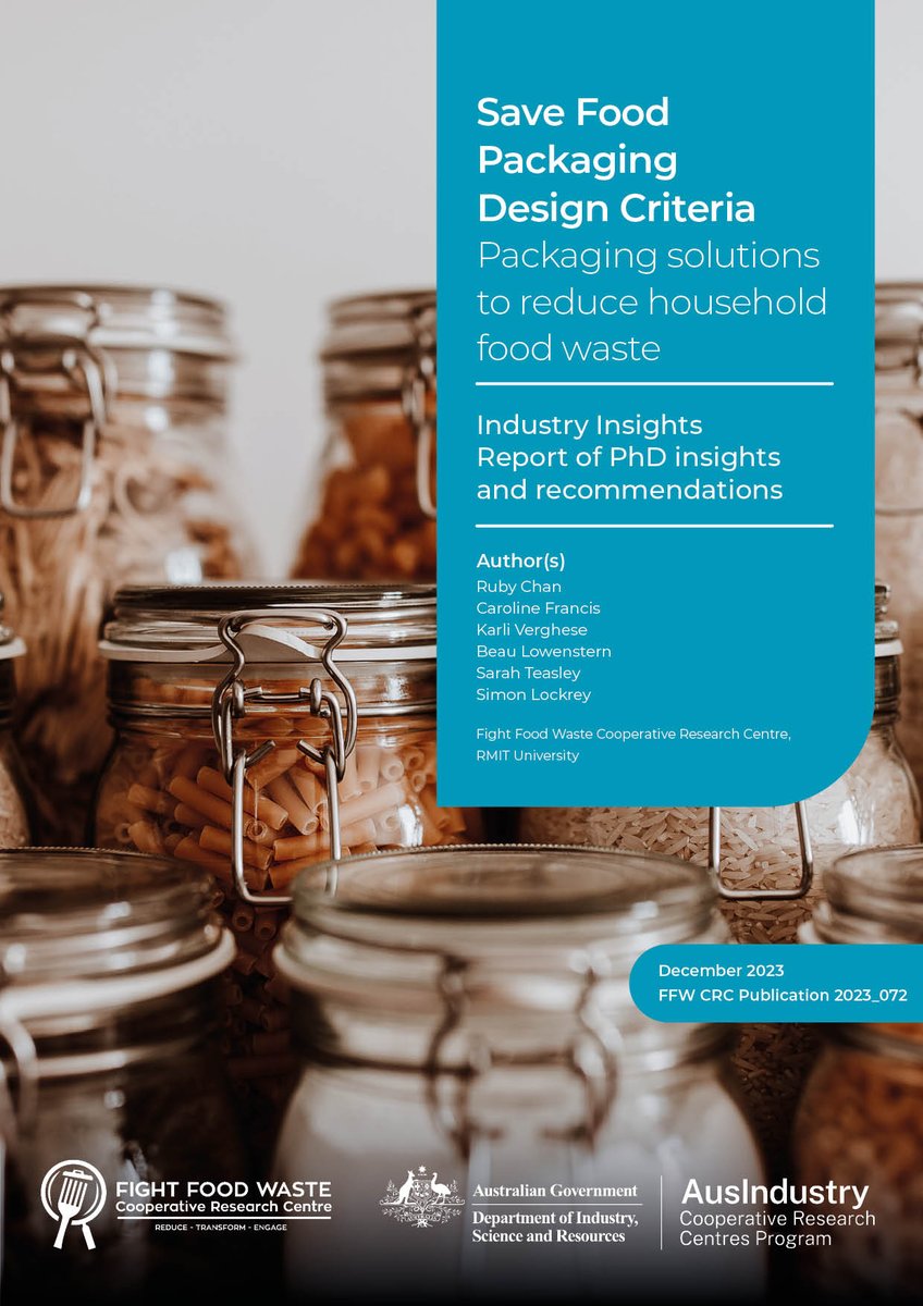Ruby_Chanby's tweet photo. New @EndFoodWasteAus industry report of PhD insights and recommendations on #packaging to reduce household #foodwaste!  🔍Key Insights: 1️⃣ Meet consumer needs 2️⃣ Prioritise #savefood  packaging 3️⃣ Communicate &amp; collaborate📑Check it out: https://t.co/oyydthsZtt | @AIPACKAGING https://t.co/9eeJaVS7nn