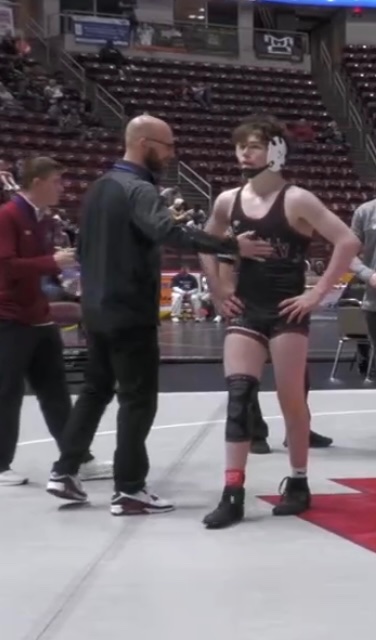 GVWrestlingTeam's tweet photo. Paxton Hunt’s terrific sophomore season ends in the consolation round in Hershey tonight.  A fantastic run, with more to look forward to in the years ahead! #HoldtheRope @GVAthletics https://t.co/vgiLl8BYXH