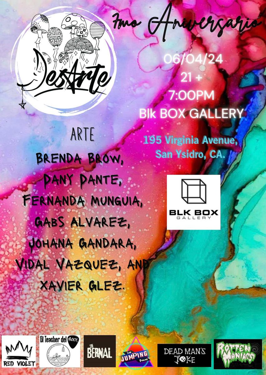 dmansjoke's tweet photo. 4/6 #desarte 7th Anniversary 
#blkboxgallery San Ysidro, CA. https://t.co/GXVkUcxpZg