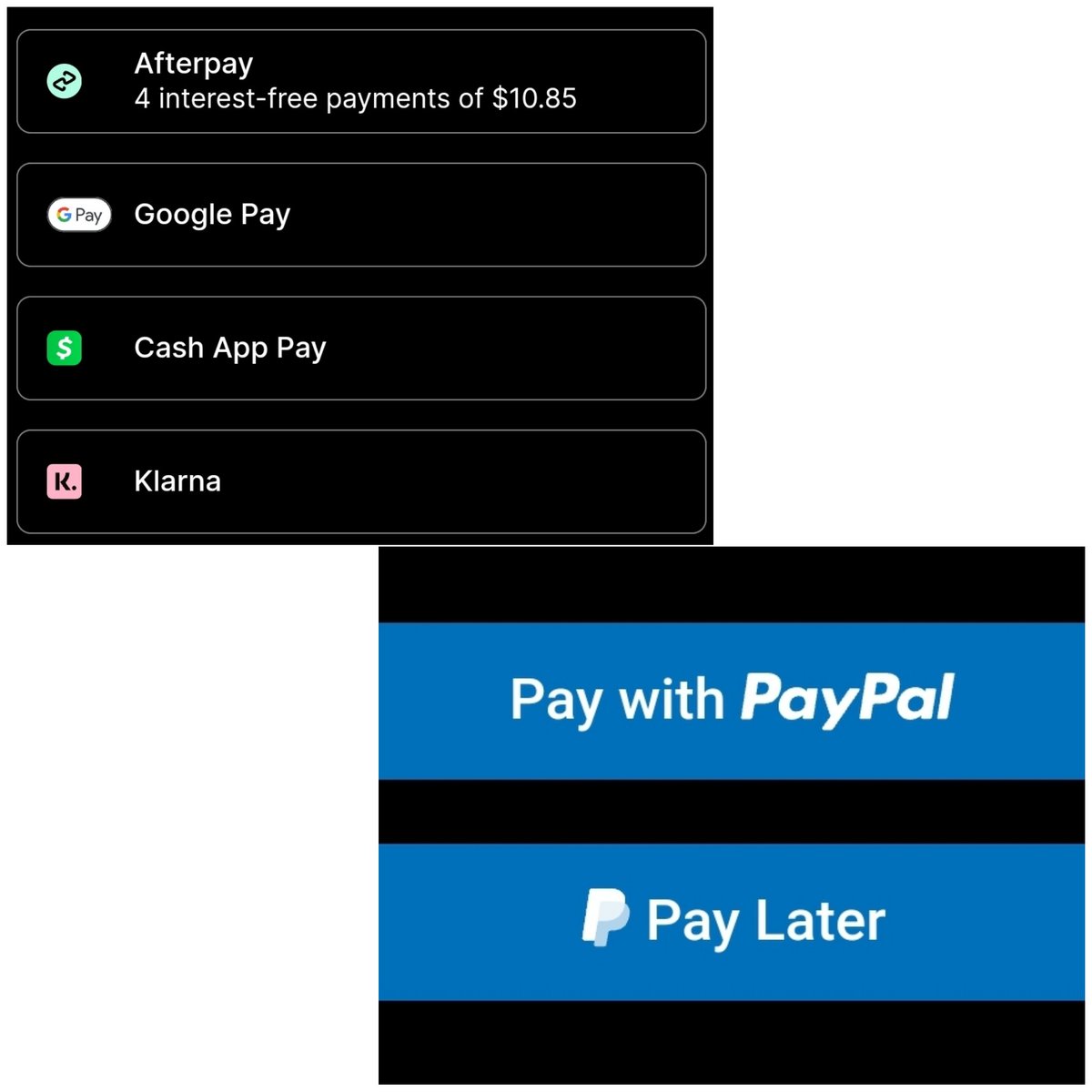 lth_style's tweet image. Payment Options

lthstyle.bigcartel.com 

#LaceFrontWigs #ClipIns #ClipInExtensions #HairCare #HairAppliances #HairStyling 
#Afterpay #Klarna #CashAppPay #GooglePay #PayPal #PayPalLater