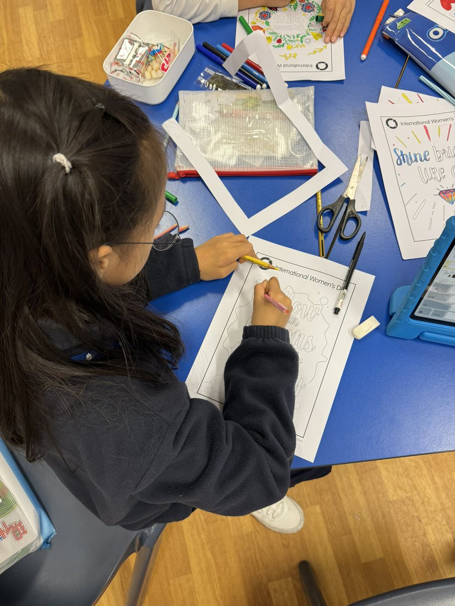 Ss celebrated International Women’s Day by learning about inspirational women such as Zhenyi Wang and completing the @womensday inspirational quotes colouring sheets. Ss displayed excitement to share the quotes with the women in their lives #IWD2024 #InspireInclusion