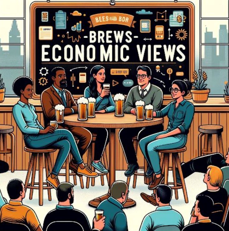 I used <a href="/ChatGPTapp/">ChatGPT</a> to create this illustration of what <a href="/CBER_UNLV/">CBER @ UNLV</a> next Brews and Economic Views panel on AI might look like.

Join us Thursday, April 11th, 5:30pm for a discussion with academic and industry experts on the topic and Las Vegas. 

Tickets:
lnkd.in/g2MAnvAj