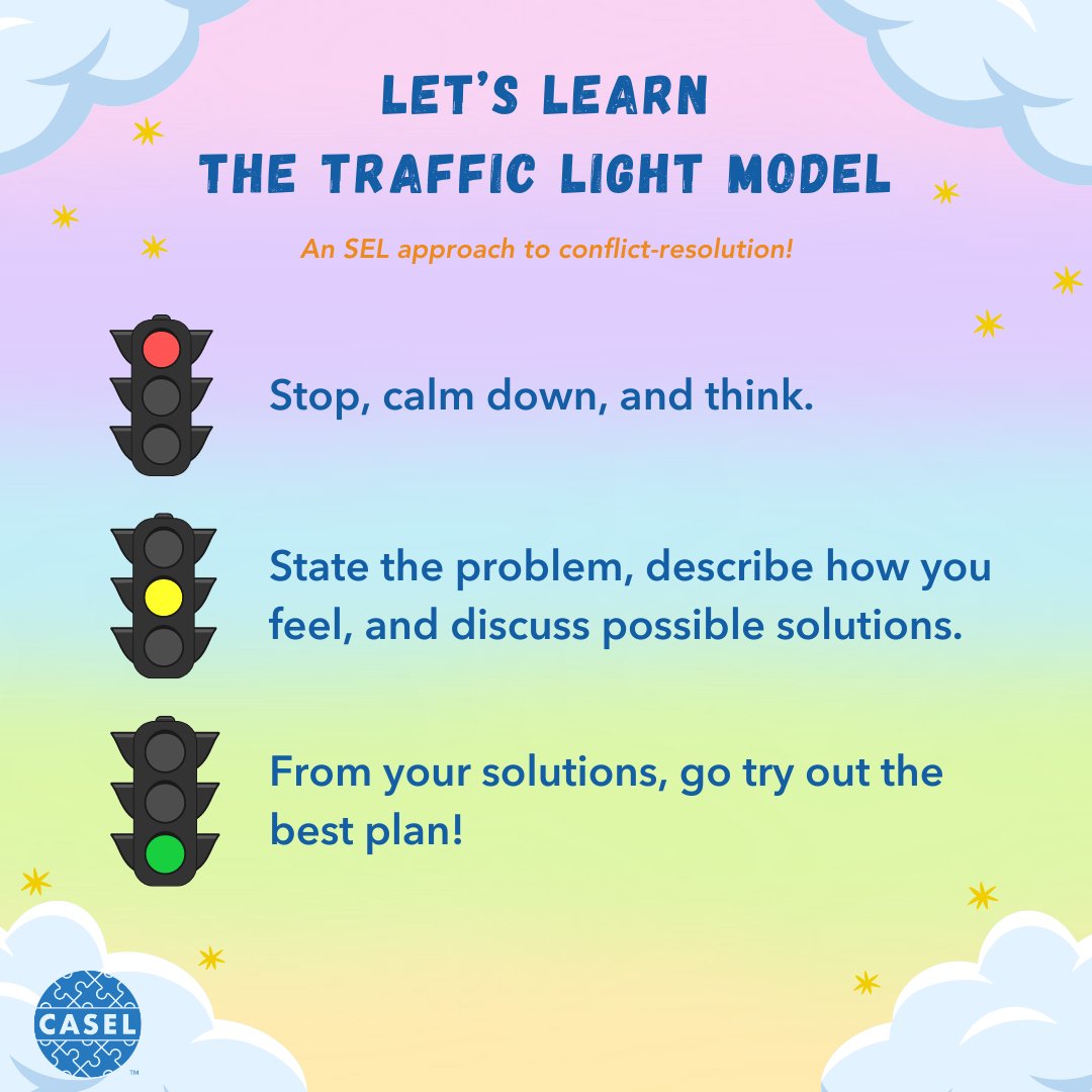 This quick article shares how adults can teach youth how to respond to conflict by not only modeling restorative practices in their own behavior, but by introducing an SEL activity called the "traffic light model"🚦

Learn more here!➡️ bit.ly/3Ixx5yQ

#IIRP #CASEL #HowTo