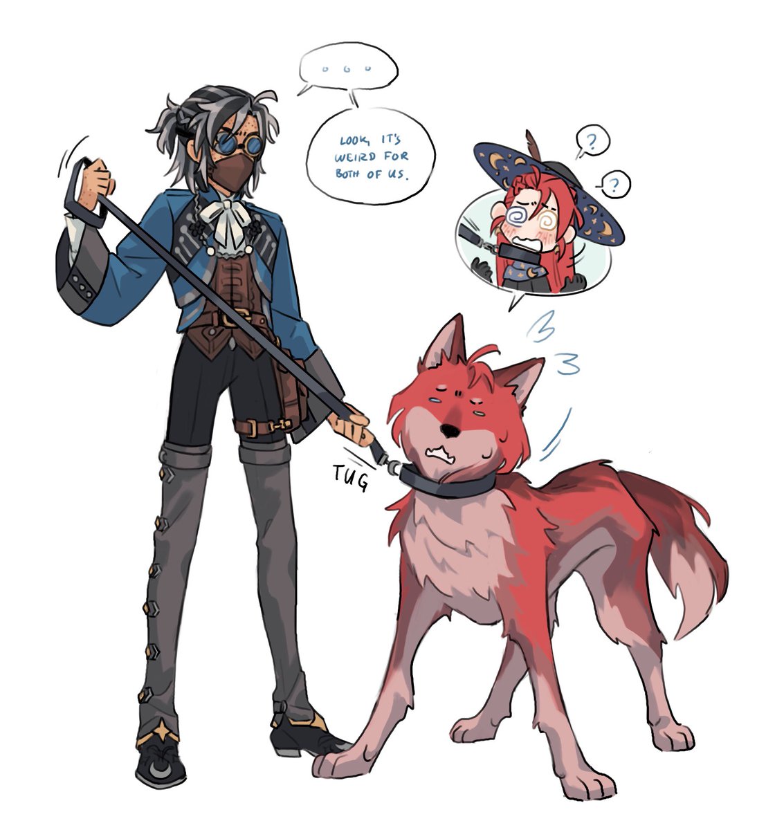 「did you know that wolves don't have dark」|Σ(°ロ°) ginのイラスト