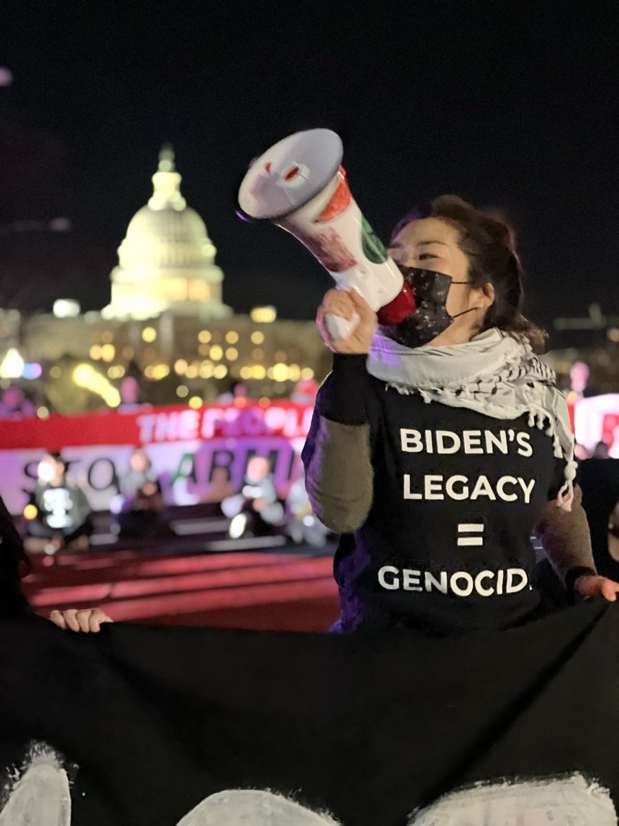 SHUT IT DOWN: 67% of voters want a #CeasefireNOW. President Biden has refused to listen to the people and continues to use our taxpayer dollars to fund genocide, border violence & deportation instead of healthcare, housing & education. No business as usual! #StateOfTheUnion