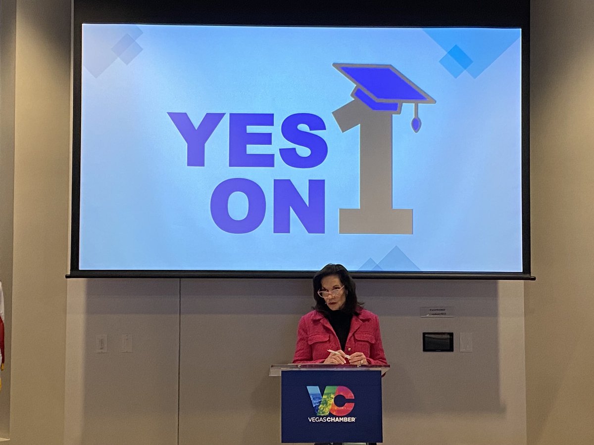 ⁦<a href="/lvchamber/">Vegas Chamber</a>⁩ is pleased to host a reception tonight in support of State Ballot Question 1, which would reform the NSHE Board of Regents in the State Constitution. Thanks to ⁦<a href="/MBSewald/">MaryBeth Sewald</a>⁩ for speaking at tonight’s event.