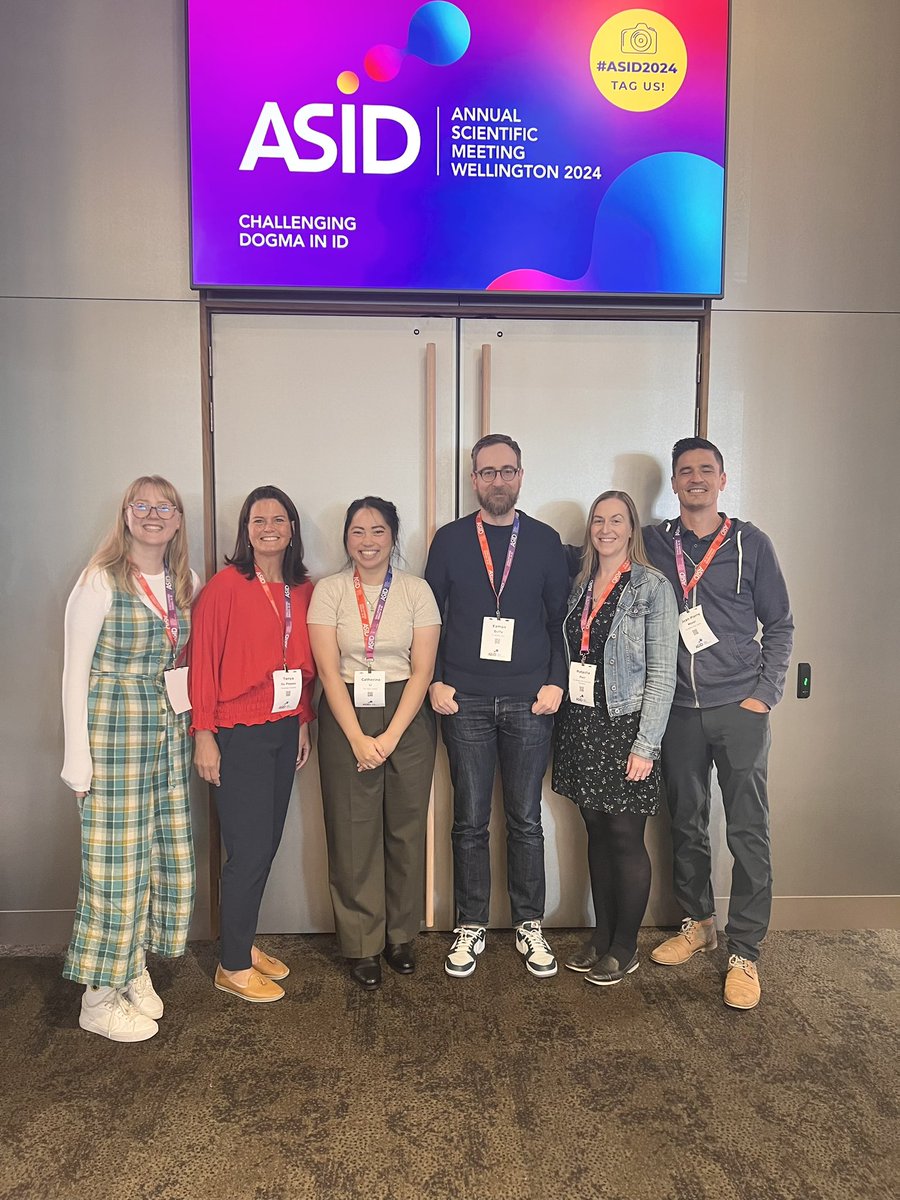 APhID_NZ's tweet photo. ID pharmacists unite!!!! 
Some of the group meeting up in Wellington for #asid2024 @ASIDANZ 

Stellar presentations &amp; posters on penicillin allergy de-labelling, TDM and AMS - we cannot get enough!!!! 🥳💊 https://t.co/sjSHGJLZGG